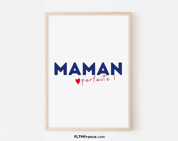 Affiche Maman parfaite - Cadeau Fête des mères
