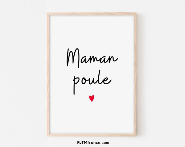 Affiche Maman Poule - Fête des mères