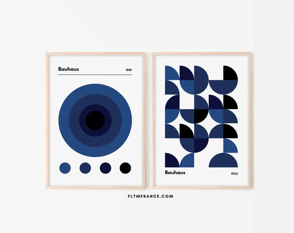 Affiches Bauhaus 1919 Cercle Bleu et Noir - Affiche de musée