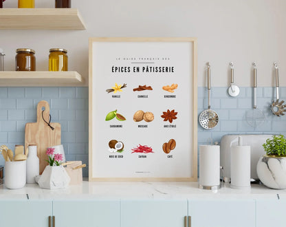 Affiches Guide Epices et épices en pâtisserie - Le guide français épices FLTMfrance