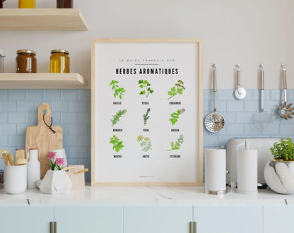 Affiches Guide Herbes aromatiques et champignons - Le guide français FLTMfrance