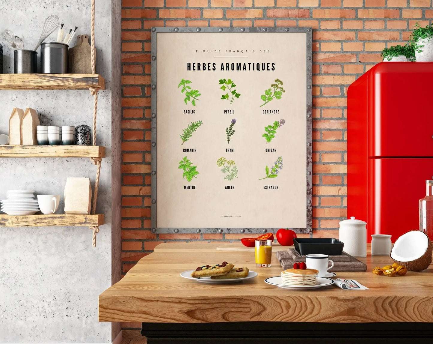 Affiches Guide Herbes aromatiques et champignons - Le guide français FLTMfrance