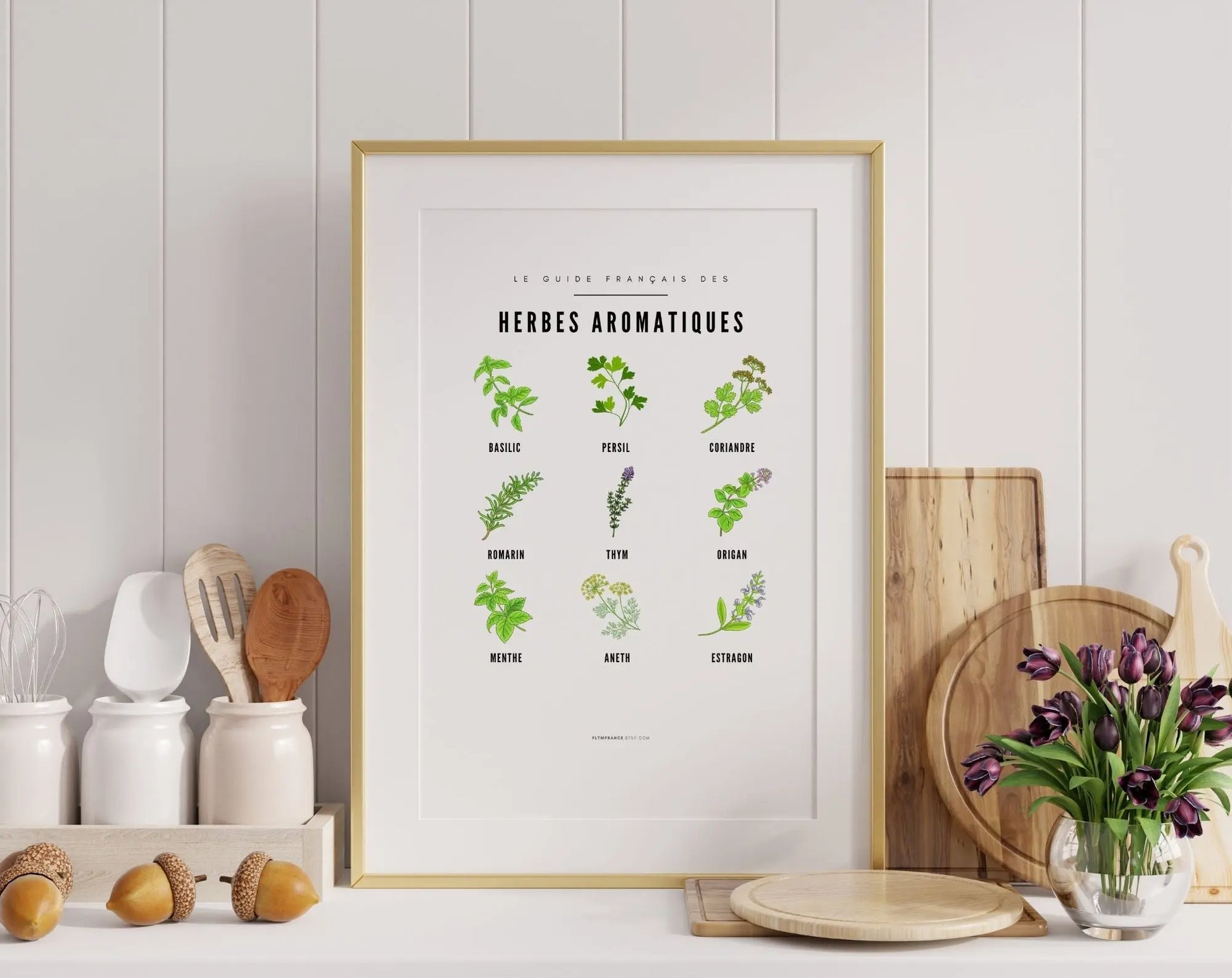 Affiches Guide Herbes aromatiques et champignons - Le guide français FLTMfrance