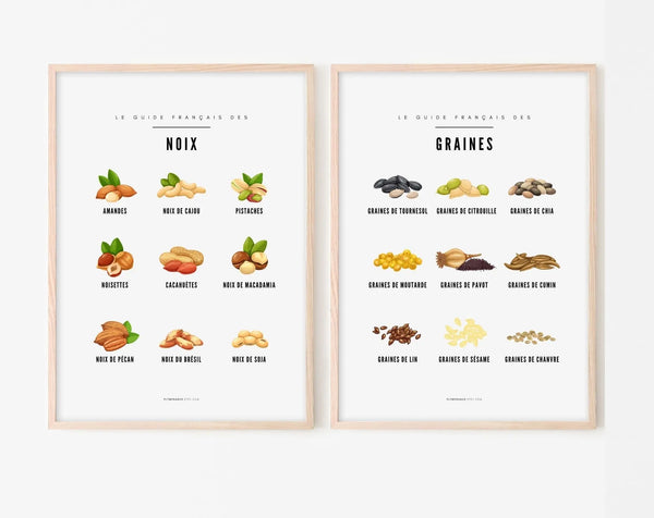 Affiches Guide Noix et Graines - Le guide français des noix et graines