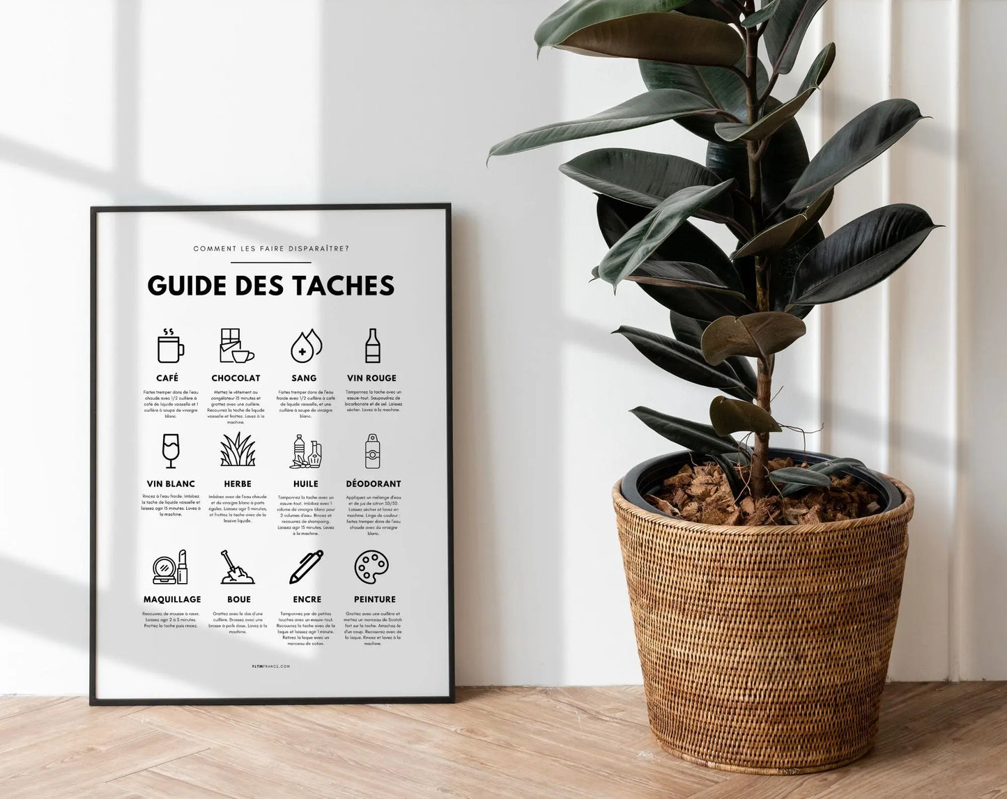 Affiches Guide des taches et entretien du linge FLTMfrance