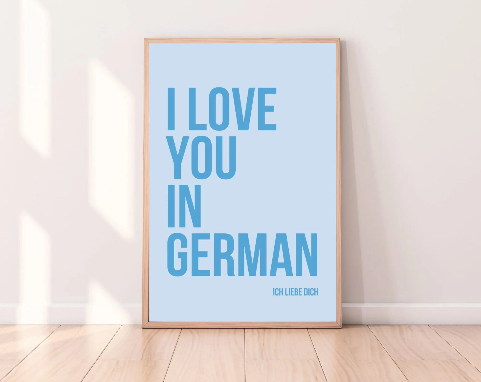 Affiches I love you in - Affiche typographique FLTMfrance