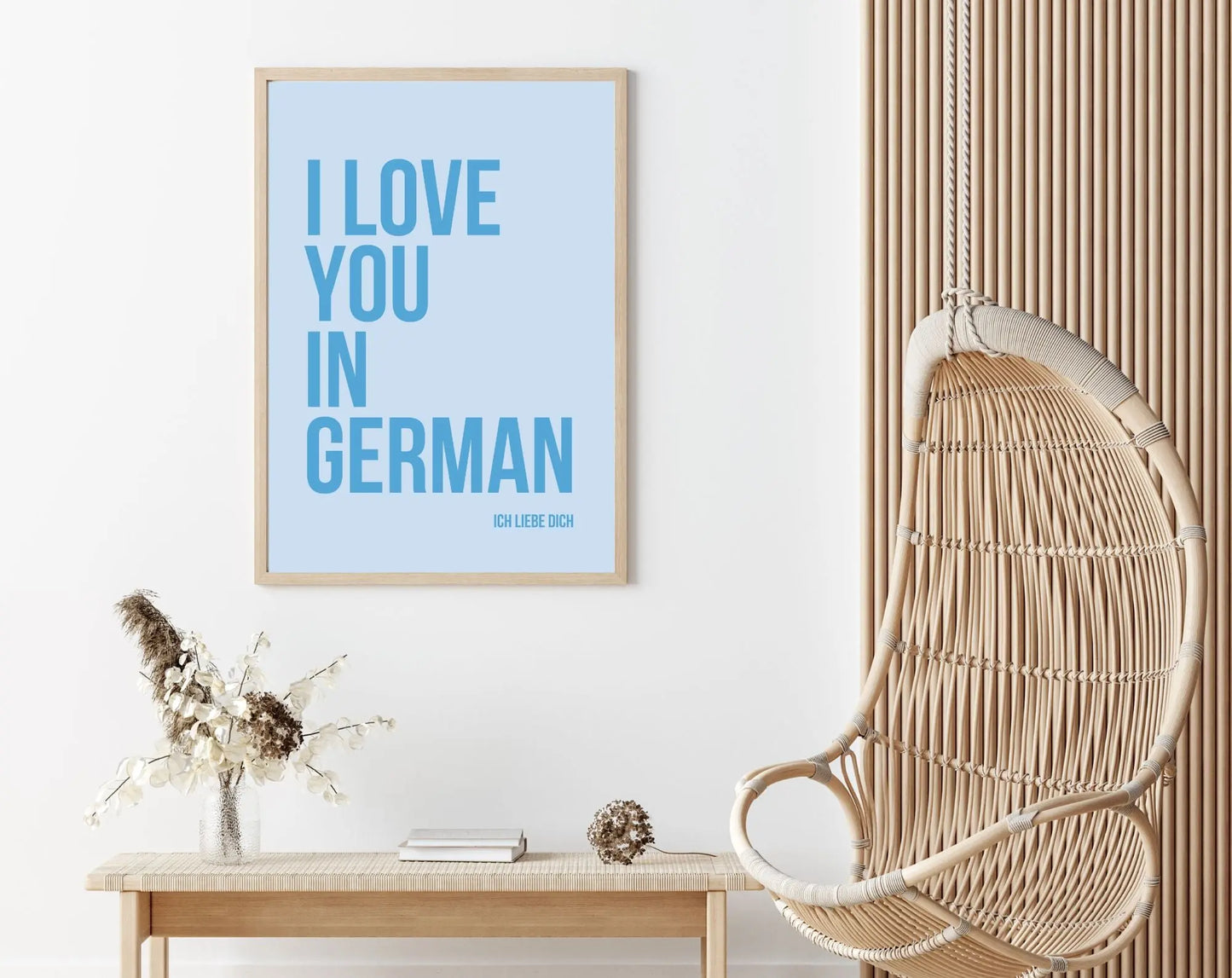 Affiches I love you in - Affiche typographique FLTMfrance