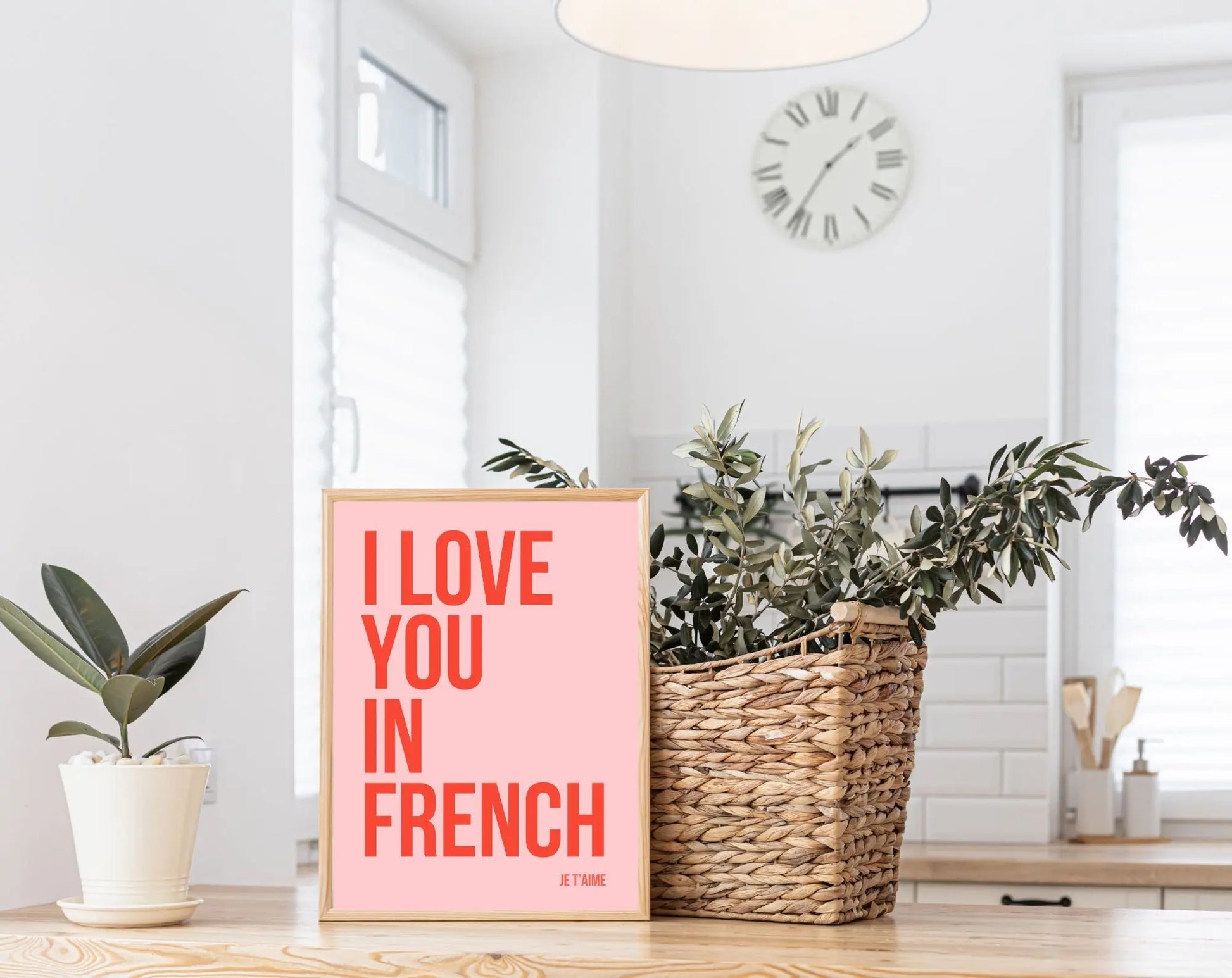 Affiches I love you in - Affiche typographique FLTMfrance