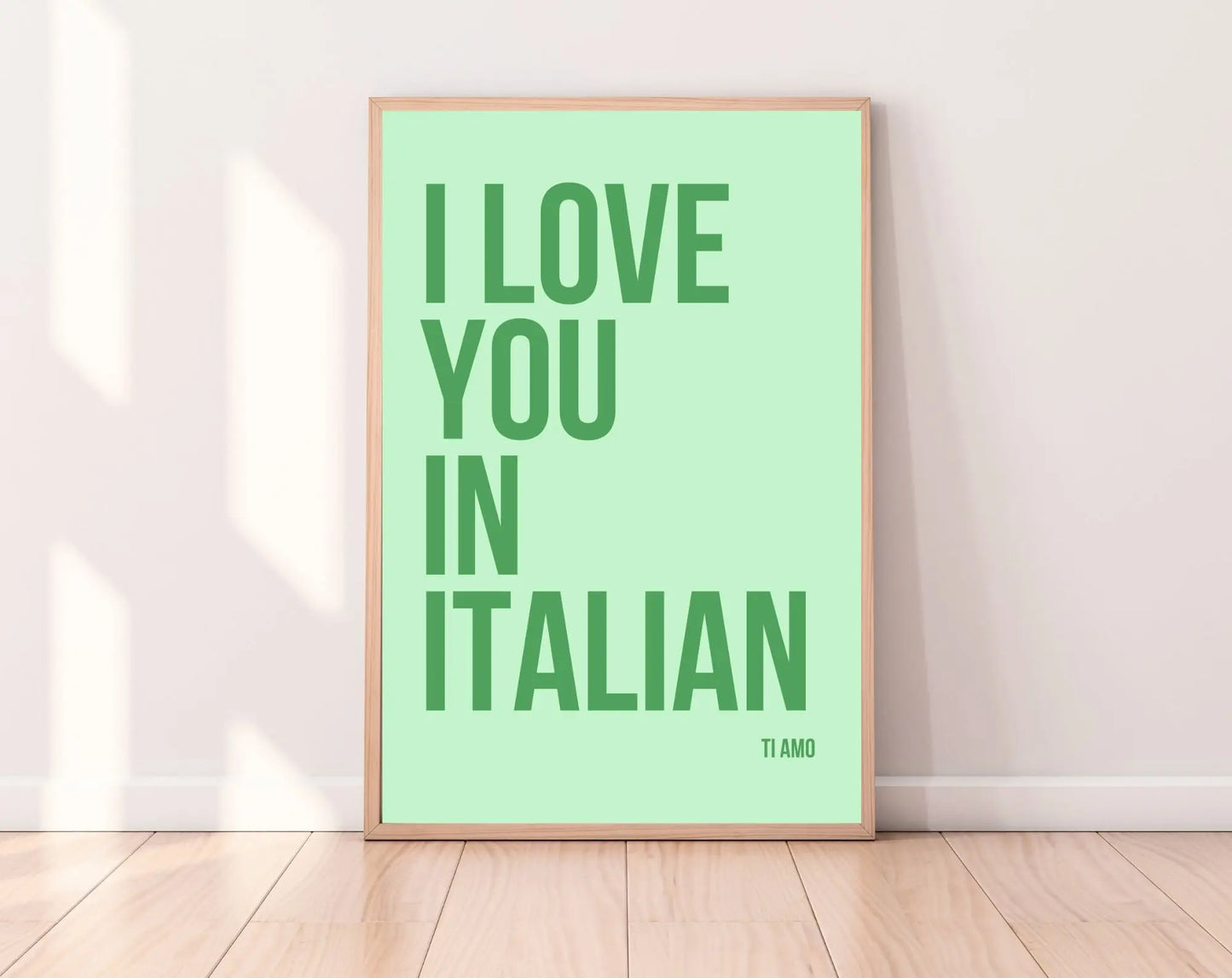 Affiches I love you in - Affiche typographique FLTMfrance