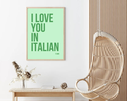 Affiches I love you in - Affiche typographique FLTMfrance