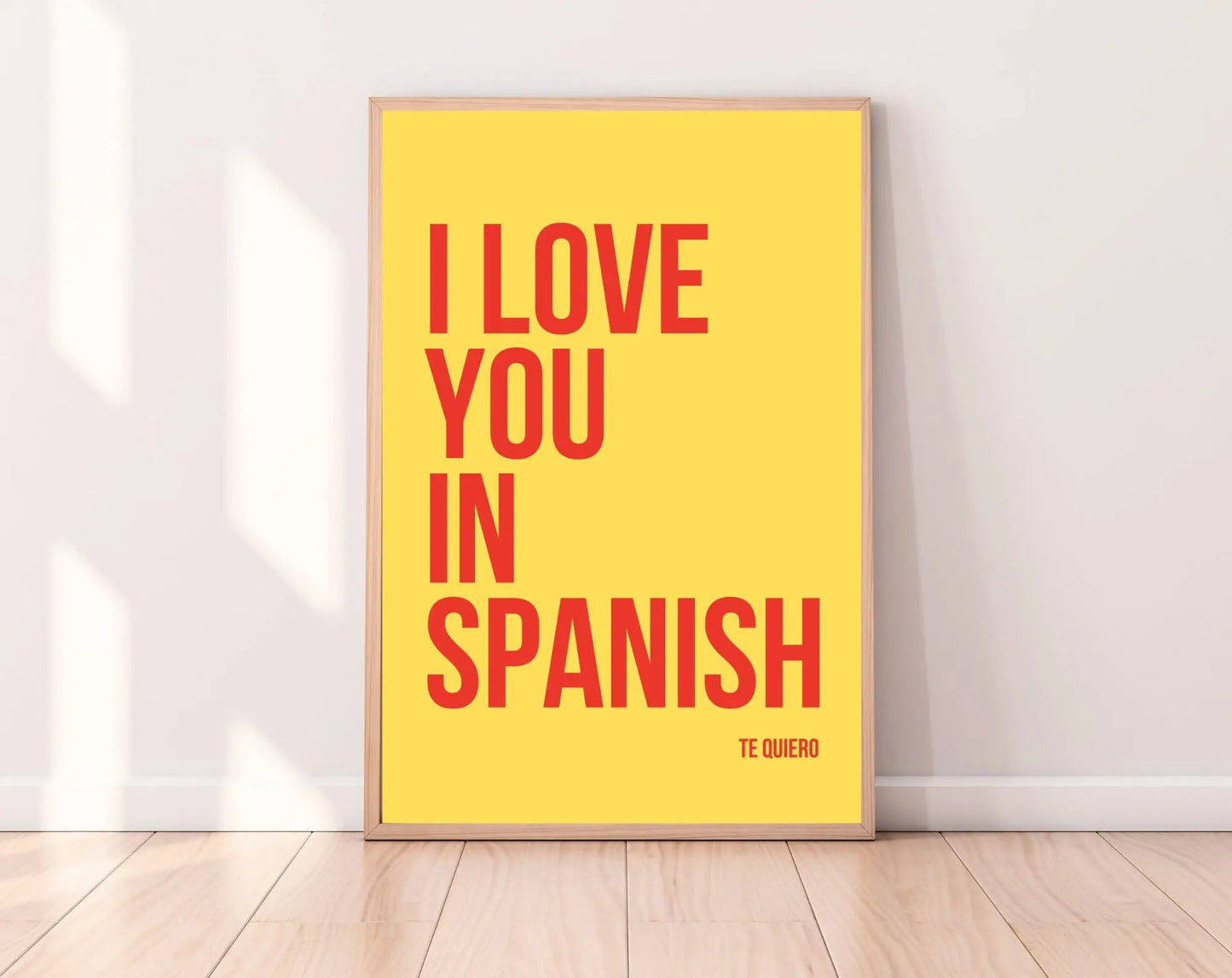 Affiches I love you in - Affiche typographique FLTMfrance