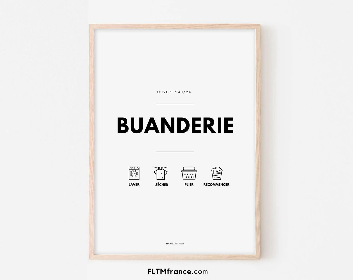 Affiches pratiques pour Buanderie  : buanderie, droguerie et entretien du linge FLTMfrance