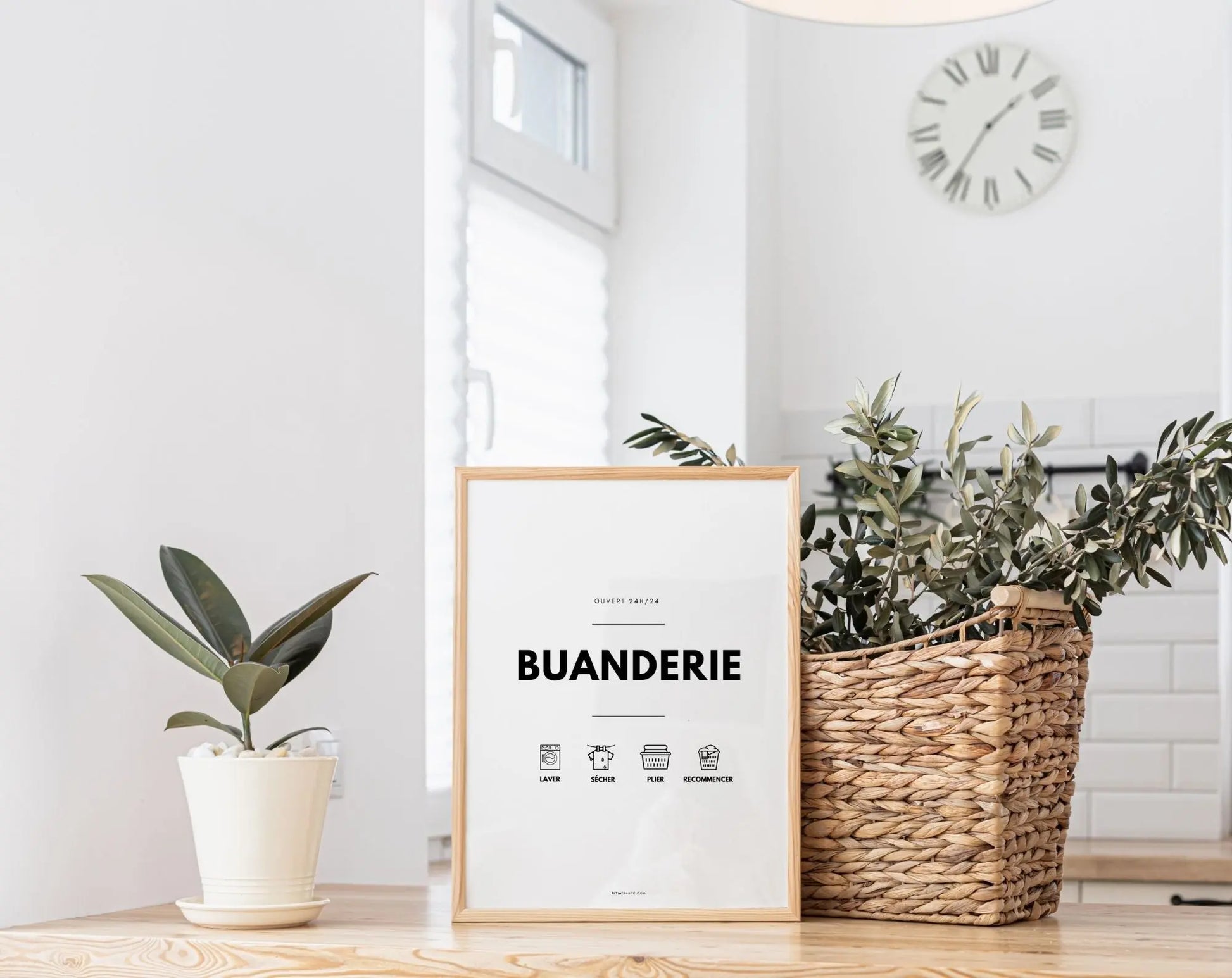 Affiches pratiques pour Buanderie  : buanderie, droguerie et entretien du linge FLTMfrance