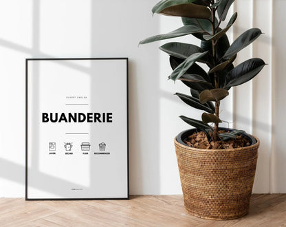 Affiches pratiques pour Buanderie  : buanderie, droguerie et entretien du linge FLTMfrance