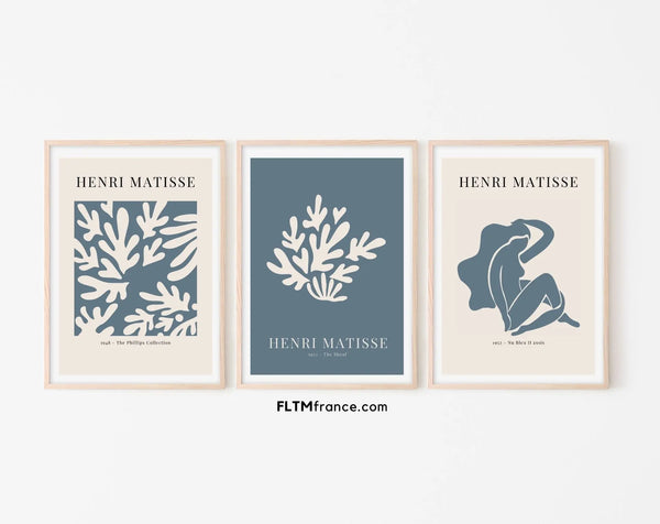 Affiches style Henri Matisse Bleu nautique - Affiche de musée
