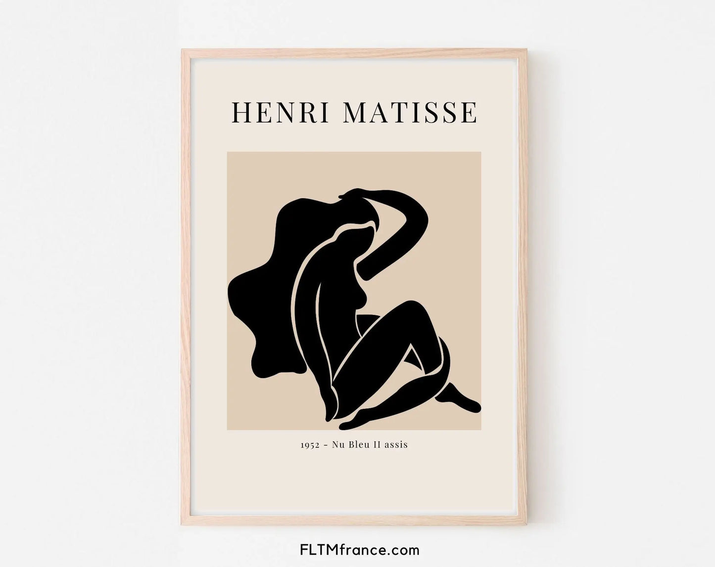 Affiches style Henri Matisse Noir et beige - Affiche de musée FLTMfrance