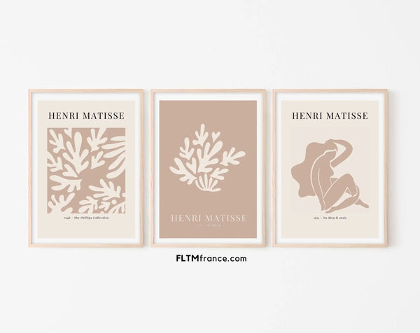 Affiches style Henri Matisse Rose ocre - Affiche de musée
