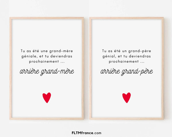 Annonce grossesse aux arrière-grands-parents