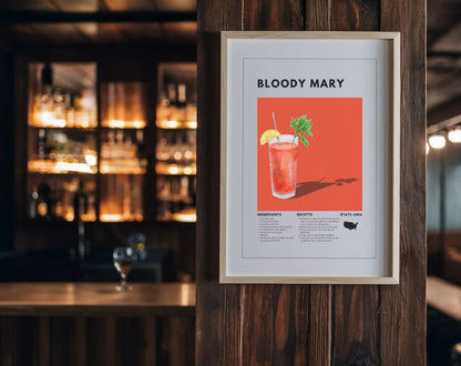 Bloody Mary - Affiche recette de cocktail FLTMfrance