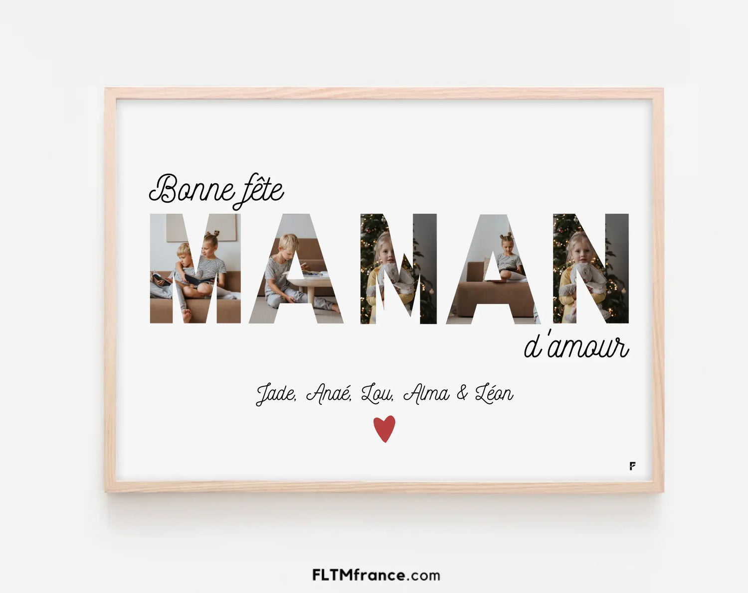 Bonne fête Maman - Affiche Personnalisée FLTMfrance