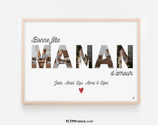 Bonne fête Maman - Affiche Personnalisée