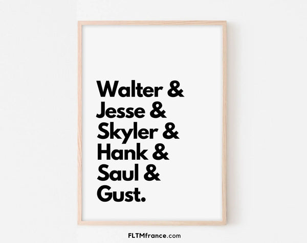 Breaking Bad, les personnages - Affiche de série