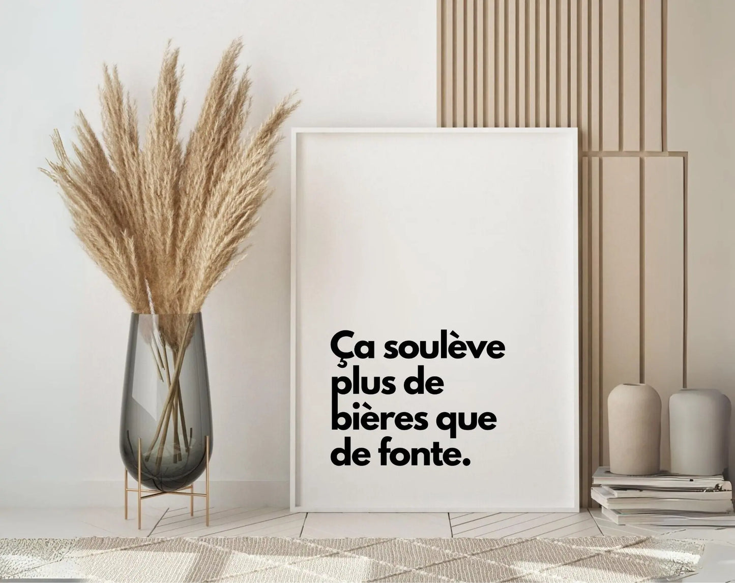 Ça soulève plus de bières que de fonte - Affiche citation humour FLTMfrance