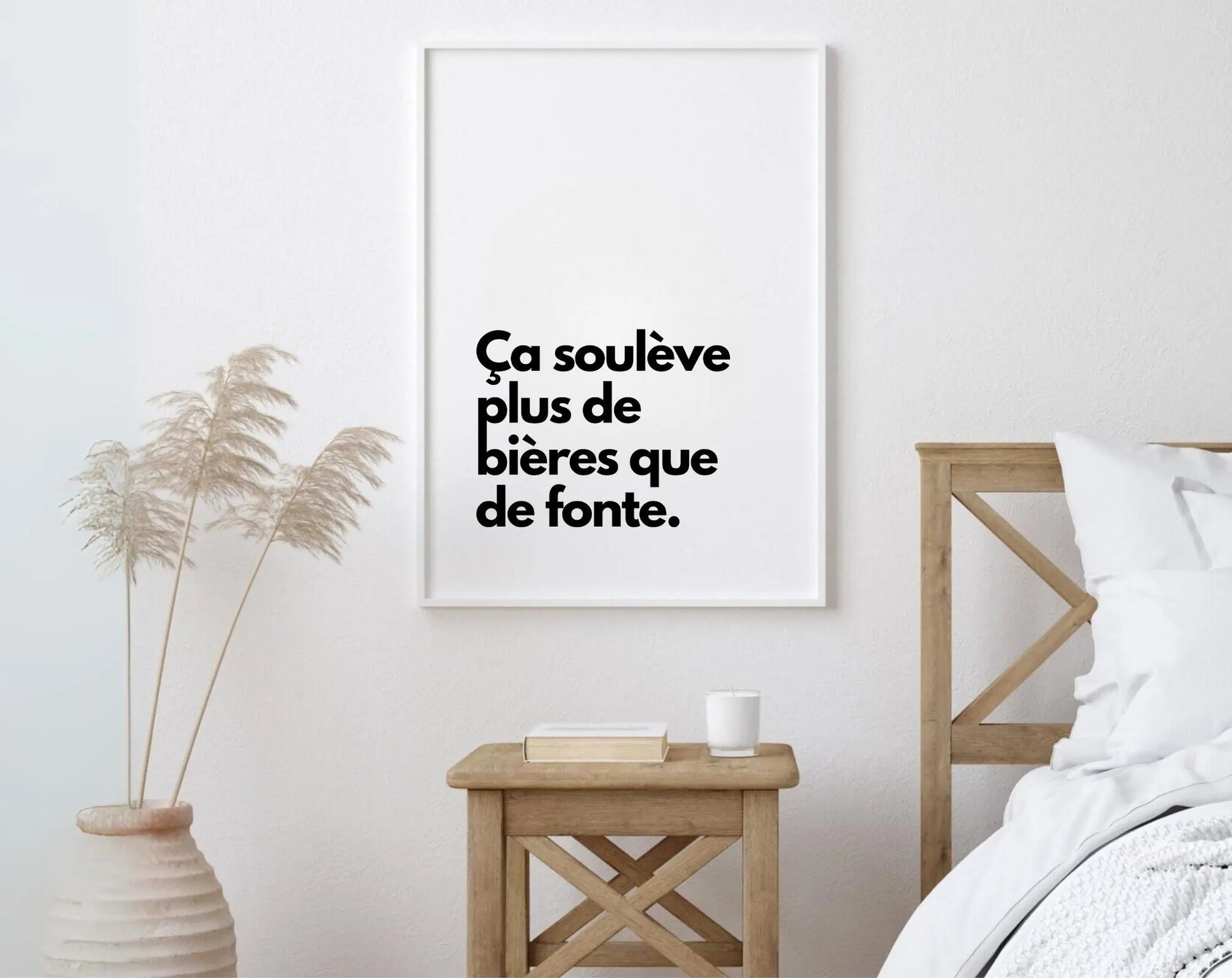 Ça soulève plus de bières que de fonte - Affiche citation humour FLTMfrance