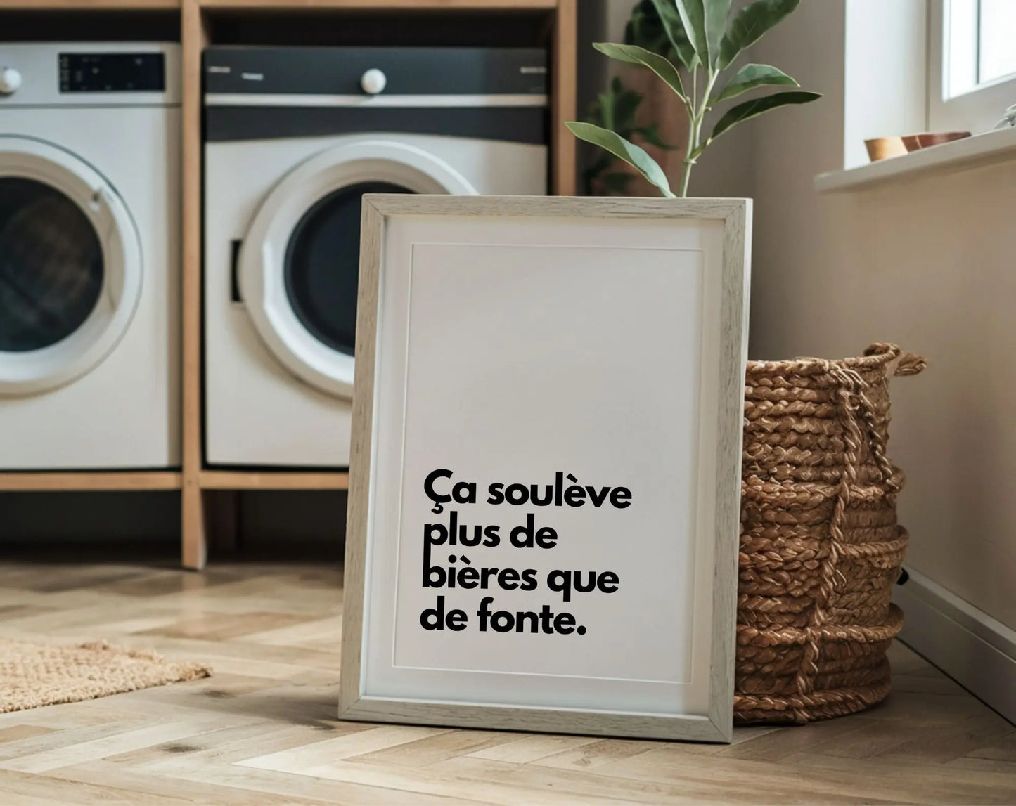 Ça soulève plus de bières que de fonte - Affiche citation humour FLTMfrance