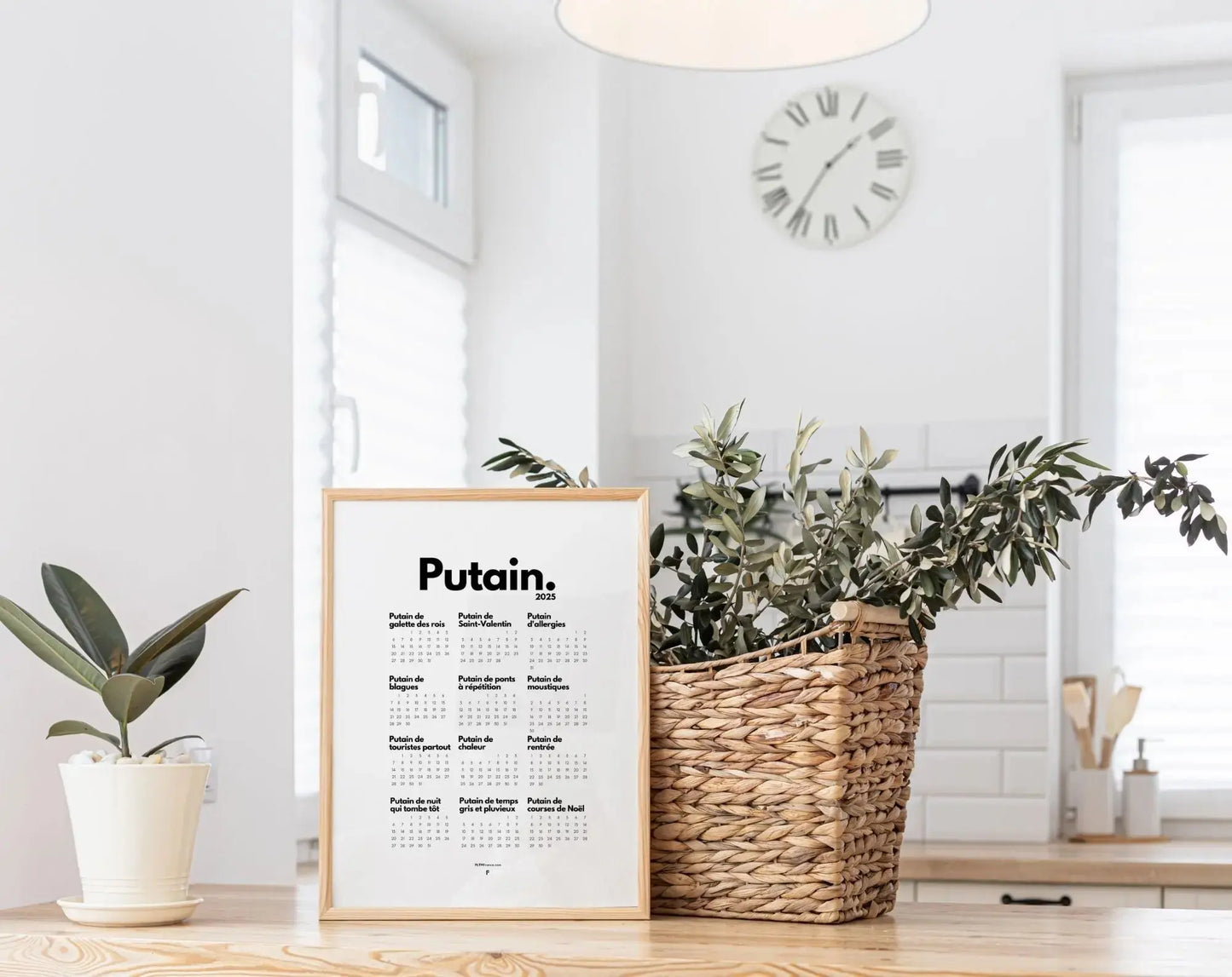 Calendrier Putain 2025 - Calendrier humoristique à imprimer FLTMfrance