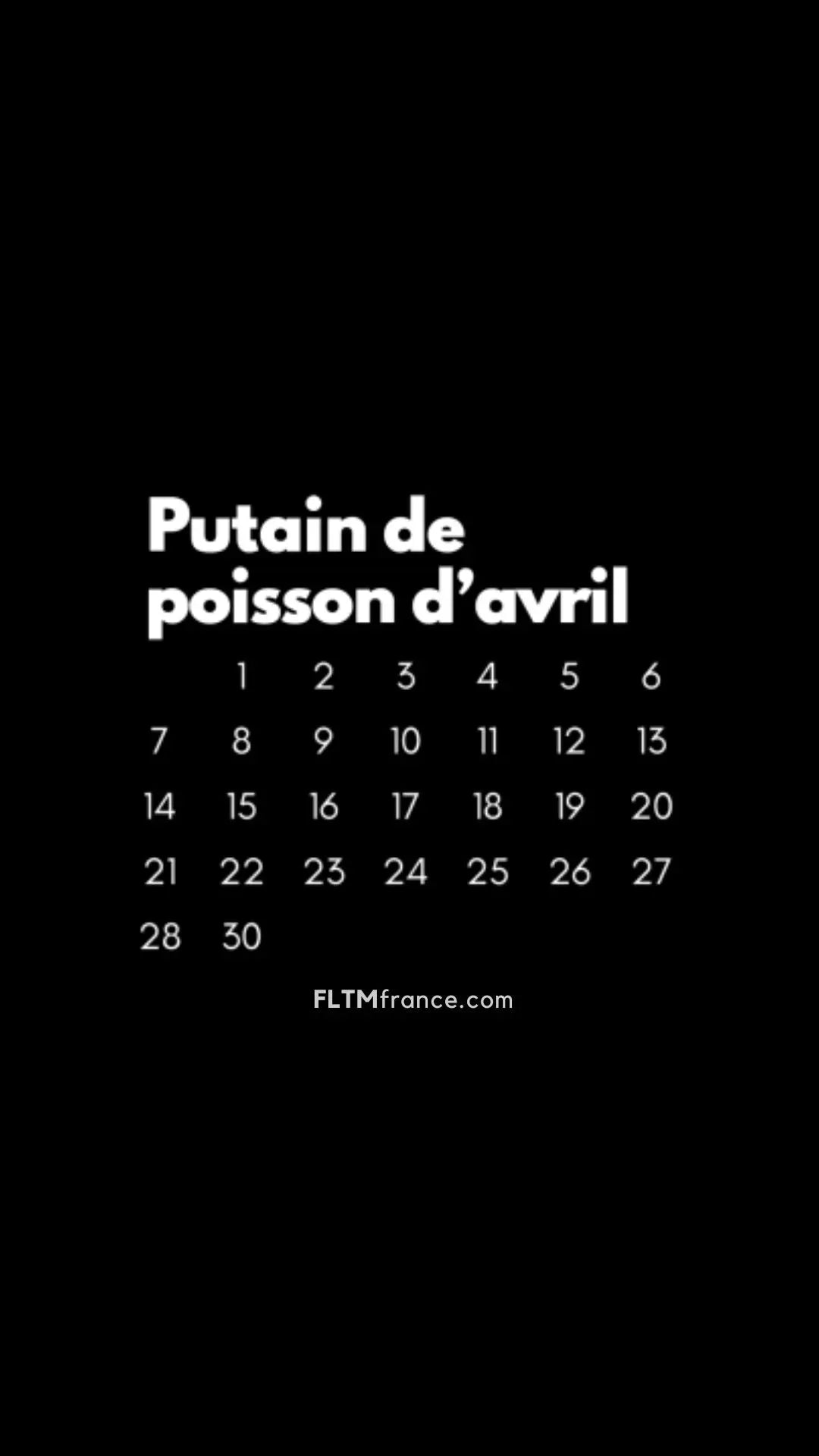 Calendrier Putain 2025 noir à personnaliser FLTMfrance