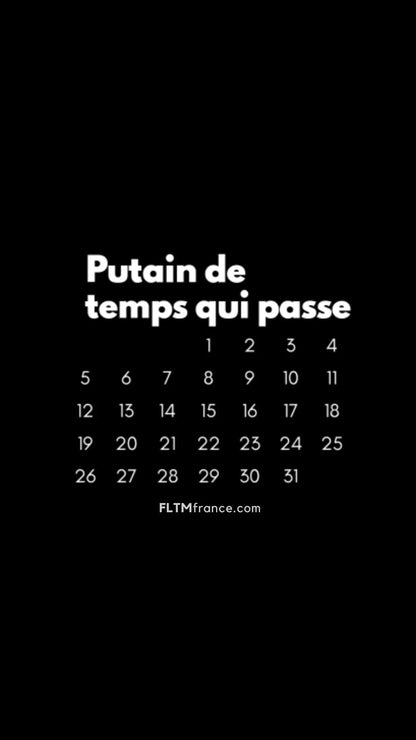 Calendrier Putain 2025 noir à personnaliser FLTMfrance