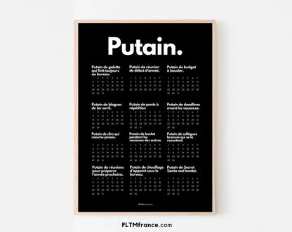 Calendrier Putain par métier à personnaliser FLTMfrance