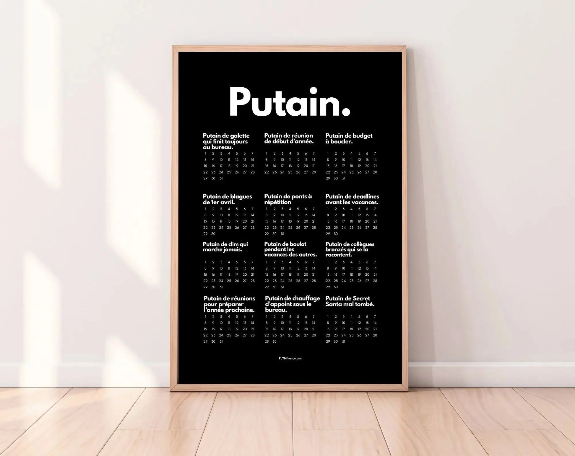 Calendrier Putain par métier à personnaliser FLTMfrance
