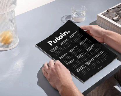 Calendrier Putain par métier à personnaliser FLTMfrance
