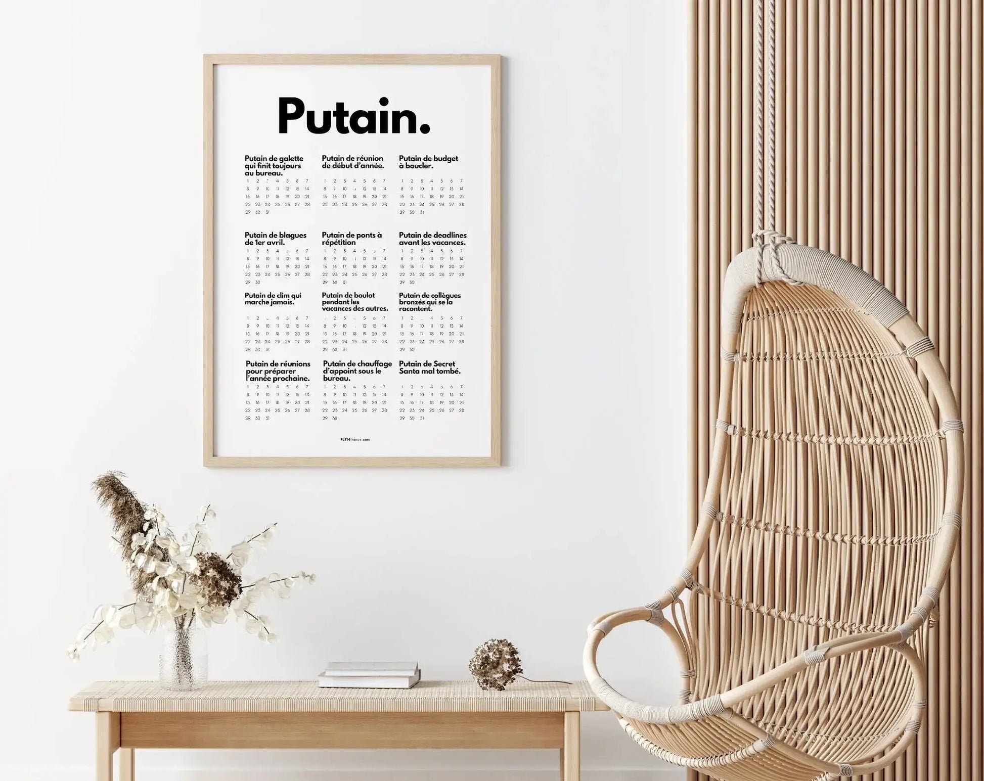 Calendrier Putain par métier à personnaliser FLTMfrance