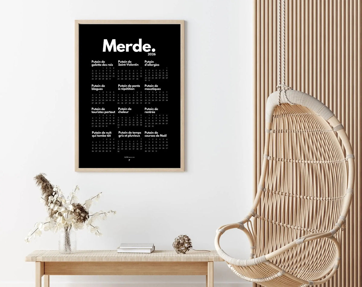 Calendrier Merde 2026 : râlez toute l'année avec humour ! – FLTM