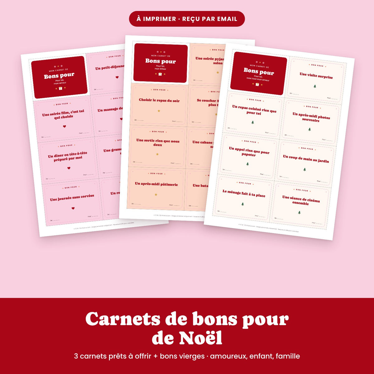 Carnet de bons pour de Noël à imprimer - FLTM