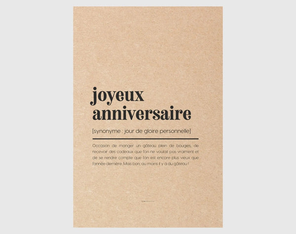 Carte Joyeux Anniversaire à imprimer - Carte anniversaire