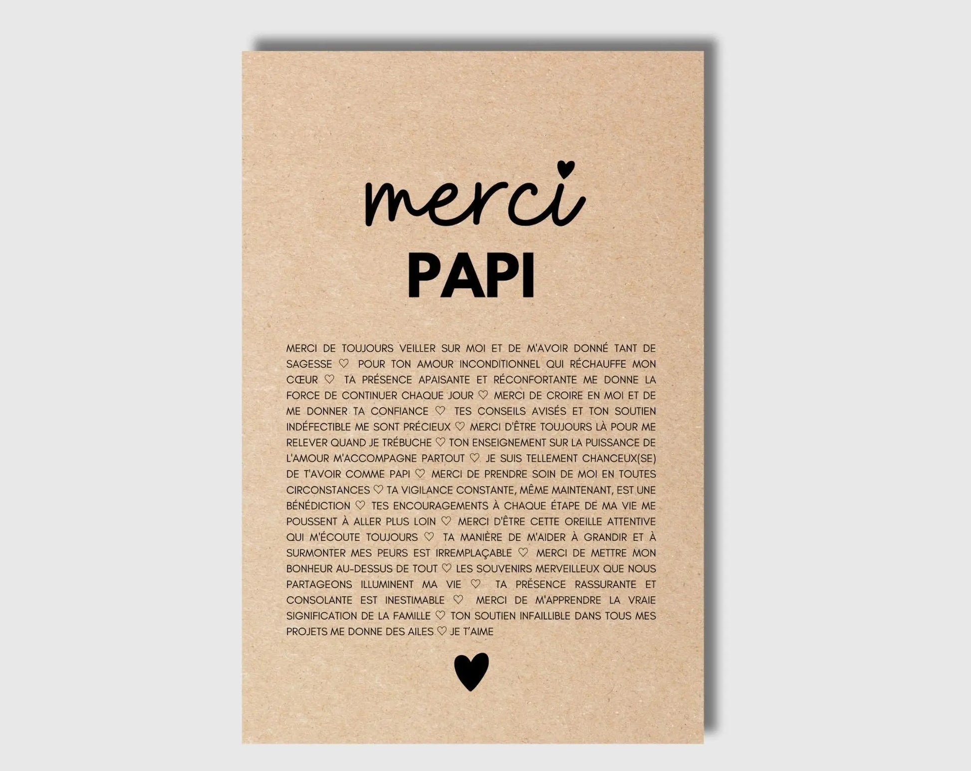 Carte Merci Papi - Idée cadeau papi FLTMfrance