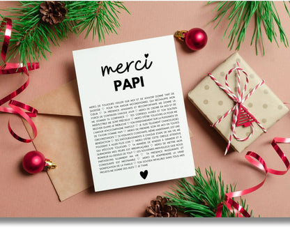 Carte Merci Papi - Idée cadeau papi FLTMfrance