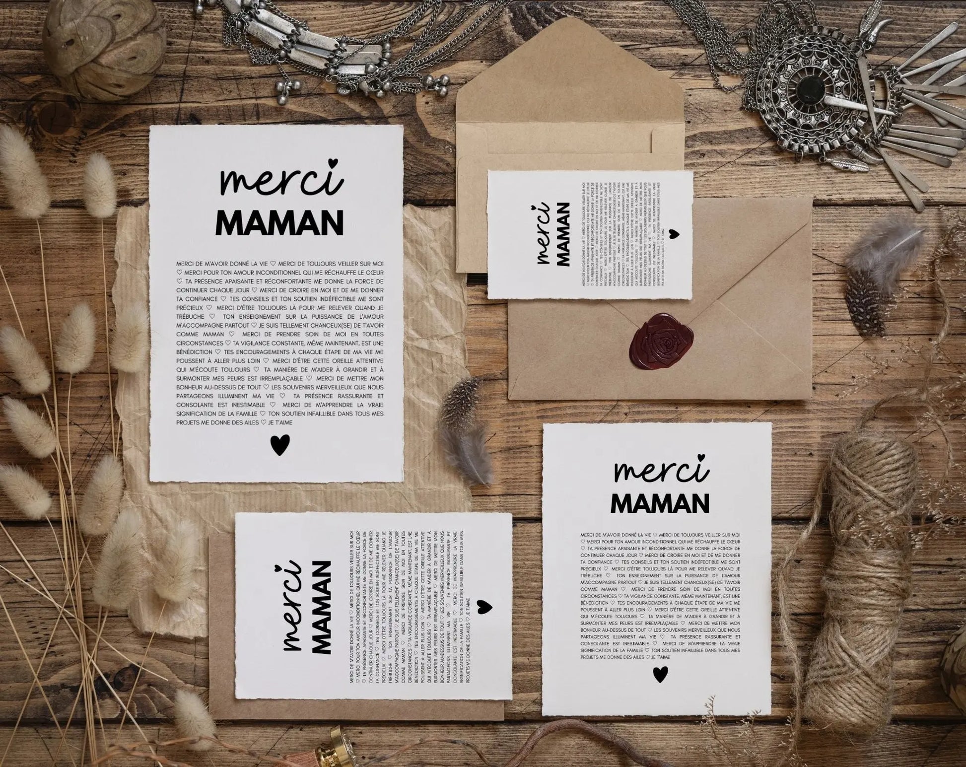 Carte Merci maman - Idée cadeau maman FLTMfrance