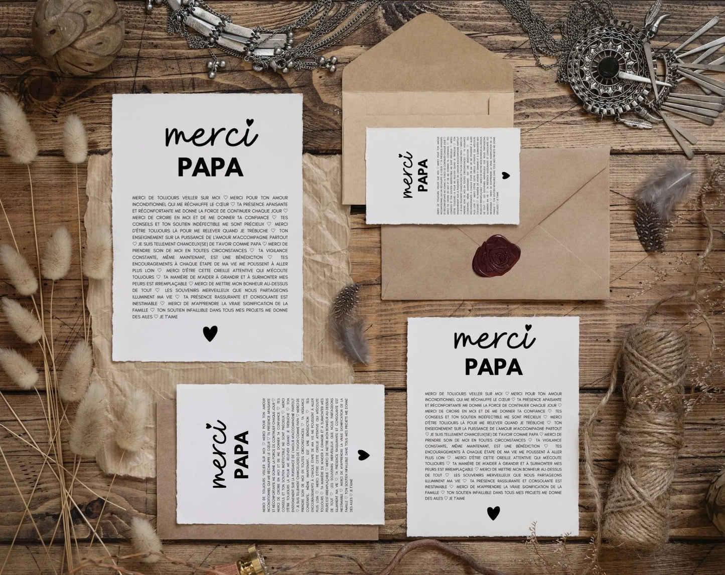 Carte Merci papa - Idée cadeau papa FLTMfrance