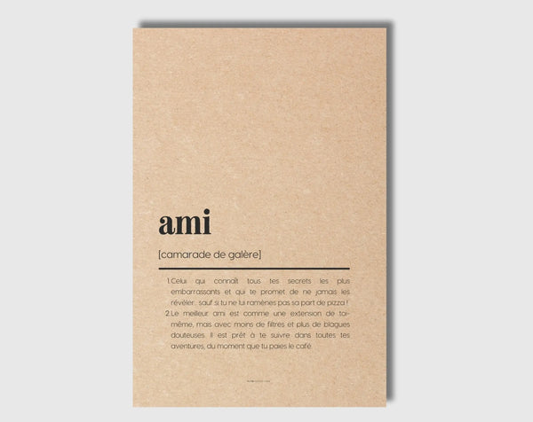 Carte définition ami - Carte anniversaire