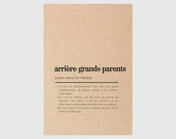 Carte définition arrière-grands-parents - Carte annonce grossesse