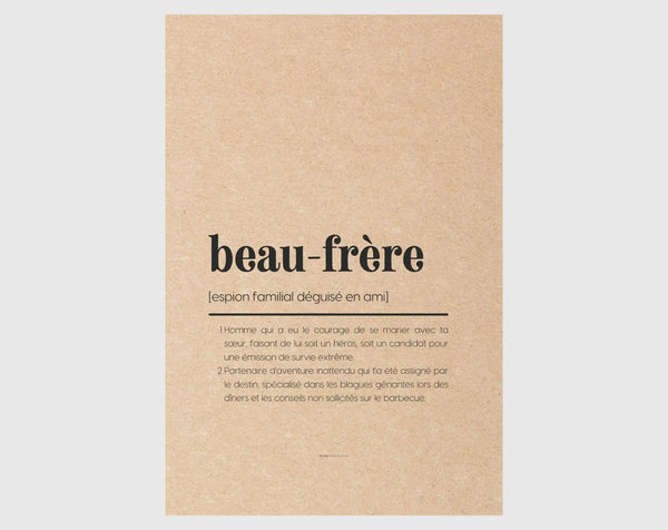 Carte définition beau-frère - Carte anniversaire