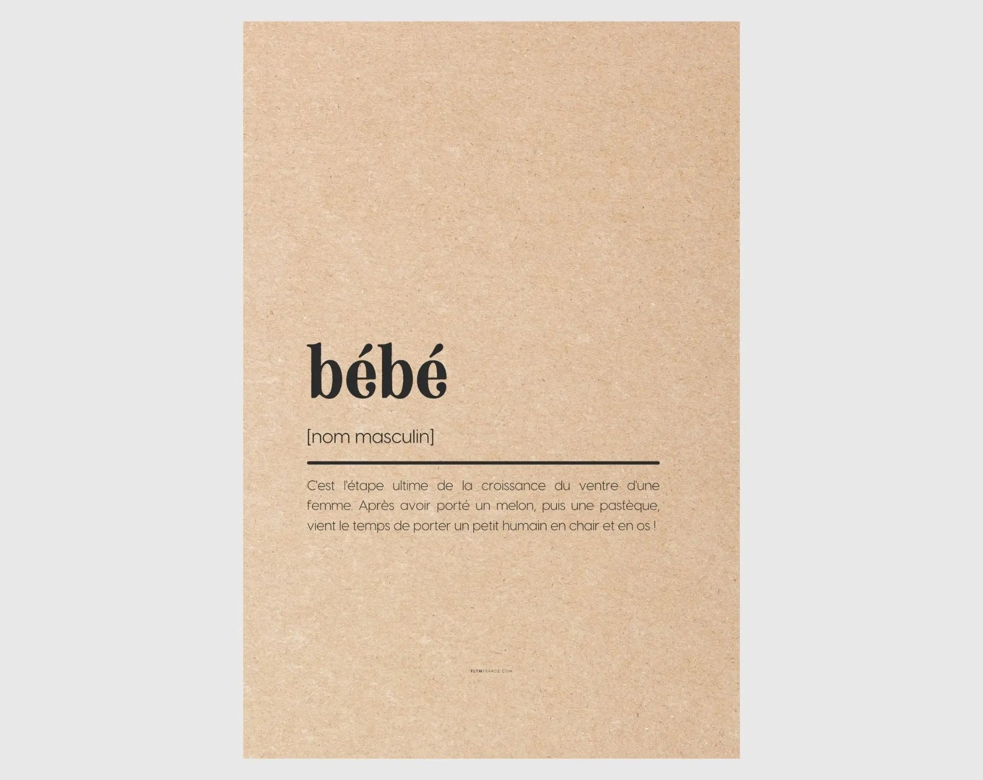 Papier Kraft Faire Part Naissance Garçon Original Mini Bouteille