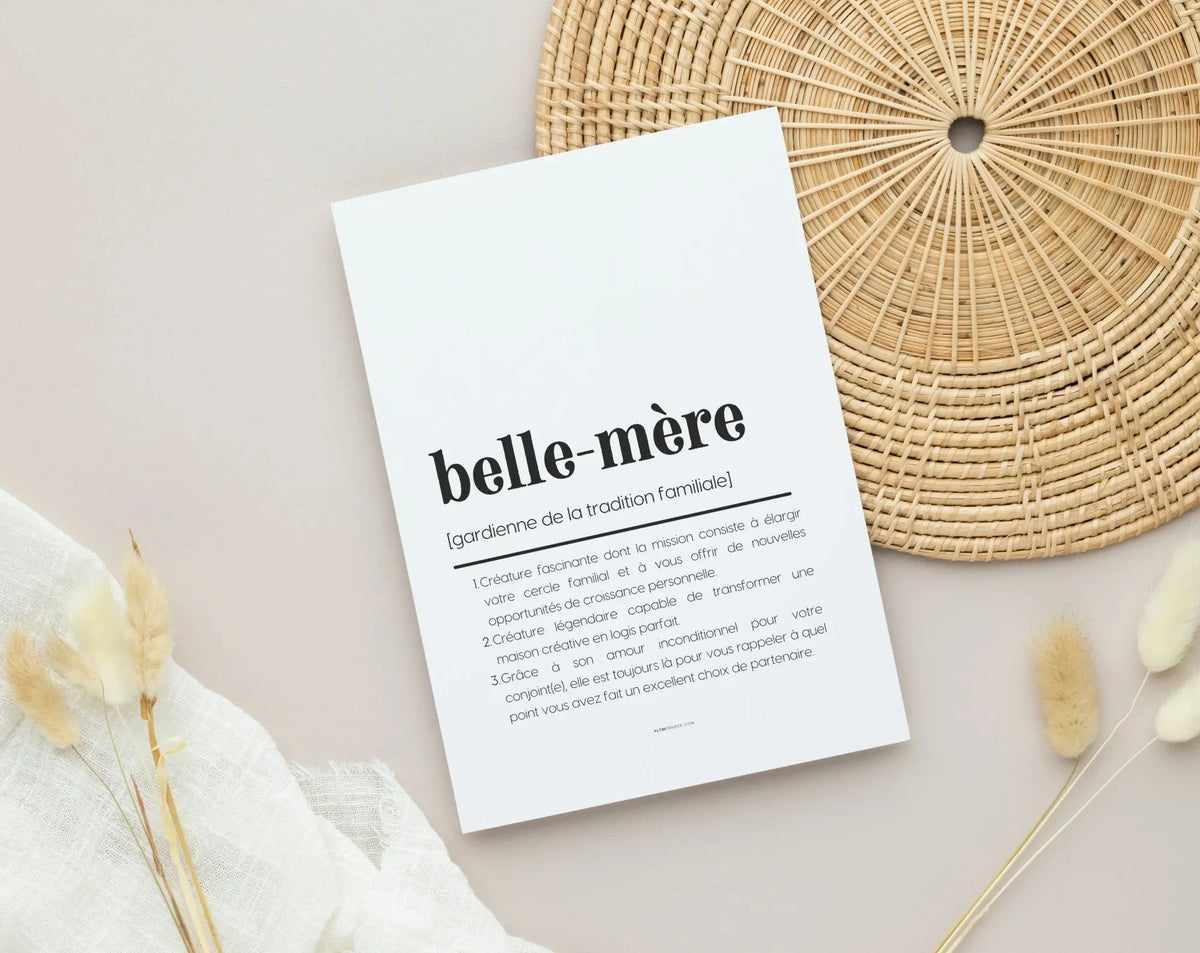 Porte-Cartes Simili Cuir Femme 'Belle Maman D'Amour' – Vieux Rose, 3 Compartiments Cartes + 1 Poche Billets, Idée Cadeau Maman Belle-Maman