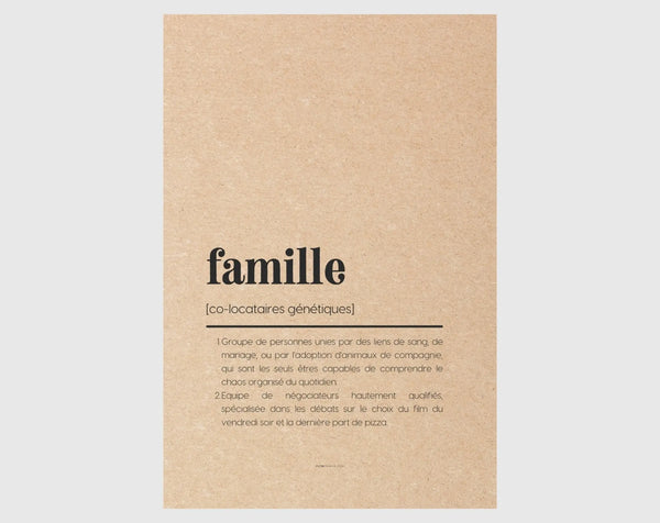 Carte définition famille - Carte anniversaire