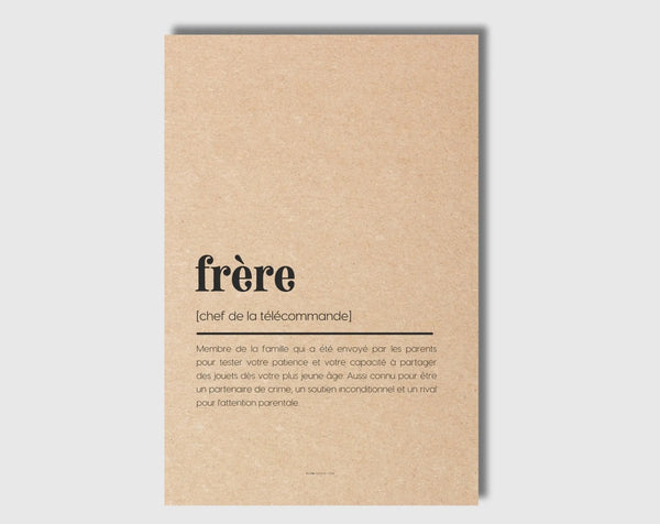 Carte définition frère - Carte anniversaire
